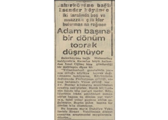 1942'de İstanbul Halkının Arazi İsyanı