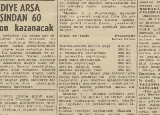 1957'de Vatan Caddesi'nden Aksaray'a 60 Milyon Liraya Satılan Arsalar