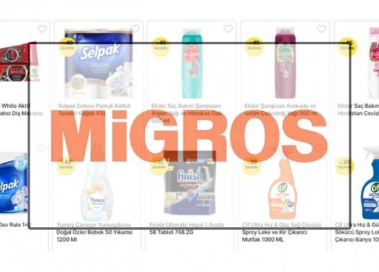 Migros'ta Yüzde 50 İndirimle Tuvalet Kağıdı, OMO Çamaşır Deterjanı ve Beyaz Peynir Alışverişi!